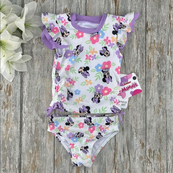 Mini Mouse & Hello Kitty Tankini & Bikini Bathing Suits 2,  2-Piece Sets Size 12 - Picture 2 of 5